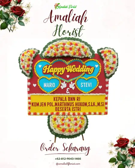 Papan Bunga Pernikahan Sekargadung